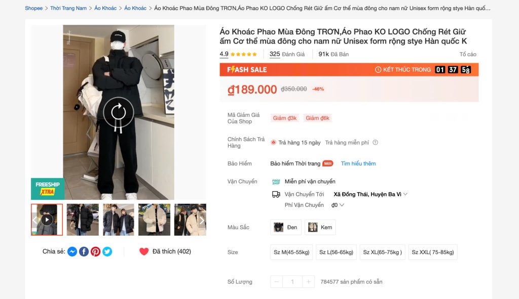lượt bán và đánh giá bất thường trên shoppe